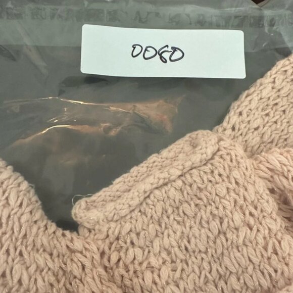 Forever 21 Womens L Loose Knit V-neck Pink Sparkle Sweater Cottagecore Lagenlook - Picture 9 of 9